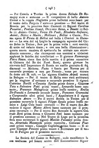 Cenni storici intorno alle lettere, invenzioni, arti, commercio e spettacoli teatrali