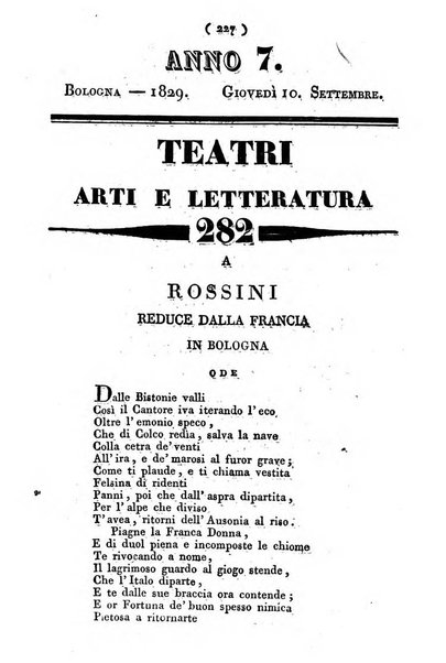 Cenni storici intorno alle lettere, invenzioni, arti, commercio e spettacoli teatrali