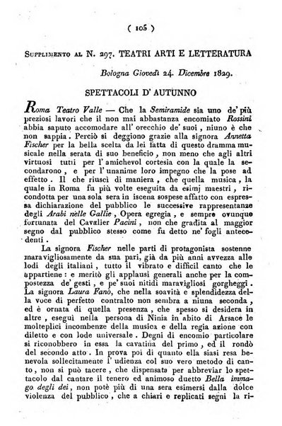 Cenni storici intorno alle lettere, invenzioni, arti, commercio e spettacoli teatrali