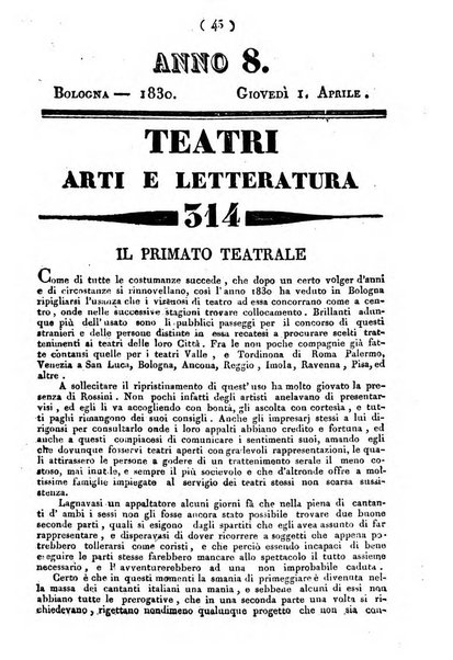 Cenni storici intorno alle lettere, invenzioni, arti, commercio e spettacoli teatrali