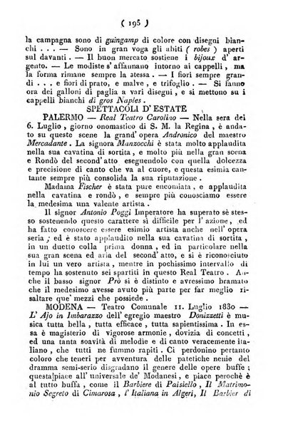 Cenni storici intorno alle lettere, invenzioni, arti, commercio e spettacoli teatrali