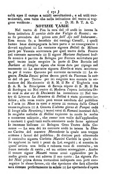 Cenni storici intorno alle lettere, invenzioni, arti, commercio e spettacoli teatrali