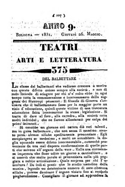 Cenni storici intorno alle lettere, invenzioni, arti, commercio e spettacoli teatrali