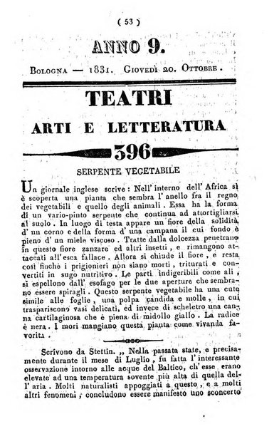 Cenni storici intorno alle lettere, invenzioni, arti, commercio e spettacoli teatrali