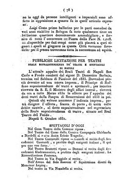 Cenni storici intorno alle lettere, invenzioni, arti, commercio e spettacoli teatrali