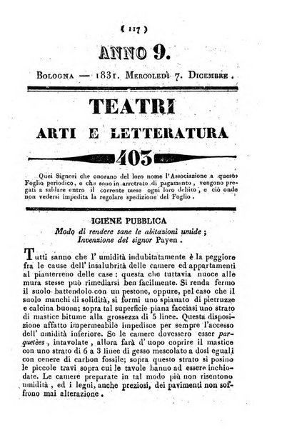 Cenni storici intorno alle lettere, invenzioni, arti, commercio e spettacoli teatrali