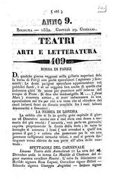 Cenni storici intorno alle lettere, invenzioni, arti, commercio e spettacoli teatrali