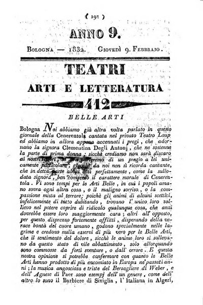 Cenni storici intorno alle lettere, invenzioni, arti, commercio e spettacoli teatrali