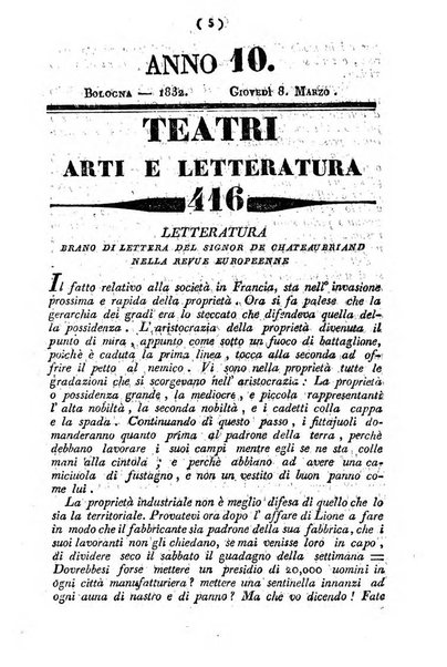 Cenni storici intorno alle lettere, invenzioni, arti, commercio e spettacoli teatrali