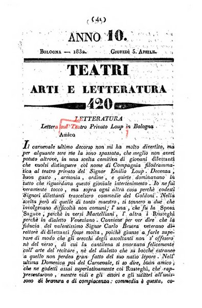 Cenni storici intorno alle lettere, invenzioni, arti, commercio e spettacoli teatrali