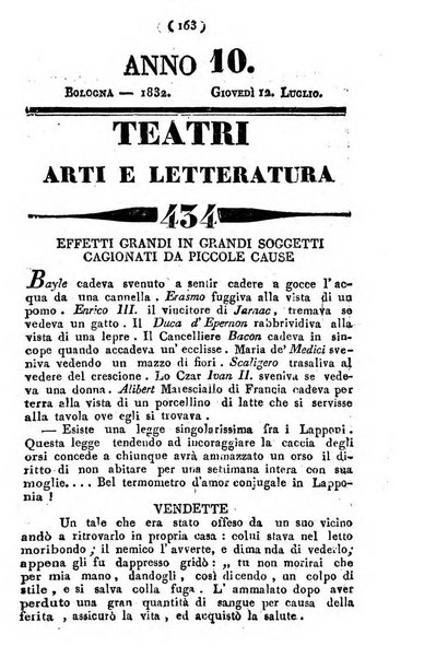 Cenni storici intorno alle lettere, invenzioni, arti, commercio e spettacoli teatrali