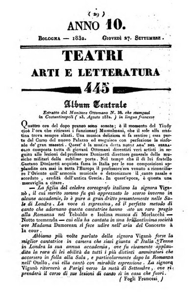 Cenni storici intorno alle lettere, invenzioni, arti, commercio e spettacoli teatrali