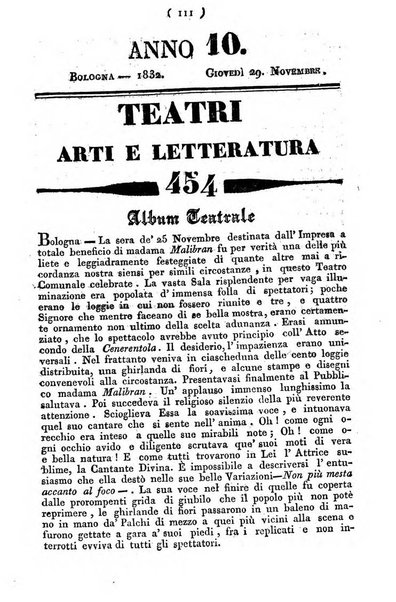 Cenni storici intorno alle lettere, invenzioni, arti, commercio e spettacoli teatrali