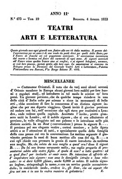 Cenni storici intorno alle lettere, invenzioni, arti, commercio e spettacoli teatrali