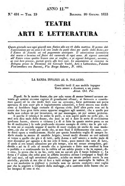 Cenni storici intorno alle lettere, invenzioni, arti, commercio e spettacoli teatrali