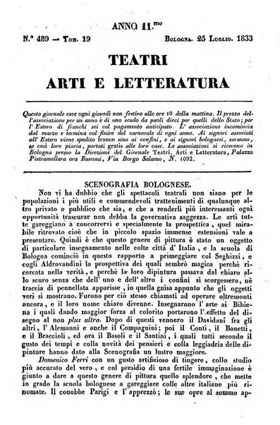 Cenni storici intorno alle lettere, invenzioni, arti, commercio e spettacoli teatrali