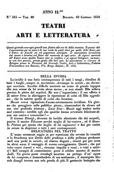 Cenni storici intorno alle lettere, invenzioni, arti, commercio e spettacoli teatrali