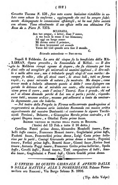 Cenni storici intorno alle lettere, invenzioni, arti, commercio e spettacoli teatrali