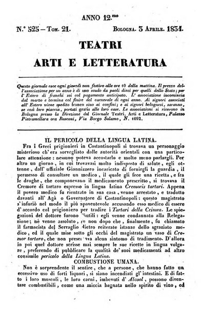 Cenni storici intorno alle lettere, invenzioni, arti, commercio e spettacoli teatrali