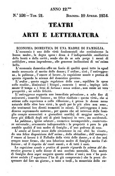 Cenni storici intorno alle lettere, invenzioni, arti, commercio e spettacoli teatrali