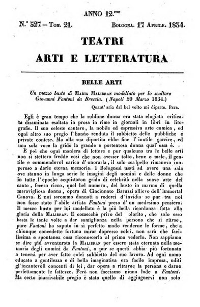 Cenni storici intorno alle lettere, invenzioni, arti, commercio e spettacoli teatrali