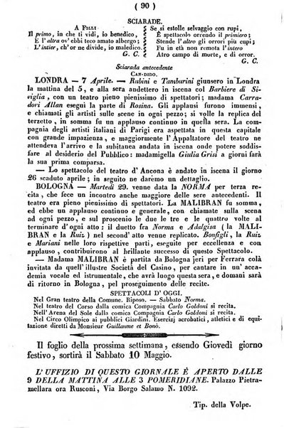 Cenni storici intorno alle lettere, invenzioni, arti, commercio e spettacoli teatrali