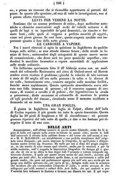 Cenni storici intorno alle lettere, invenzioni, arti, commercio e spettacoli teatrali