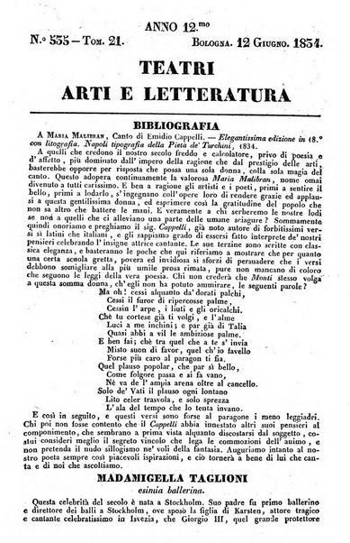 Cenni storici intorno alle lettere, invenzioni, arti, commercio e spettacoli teatrali