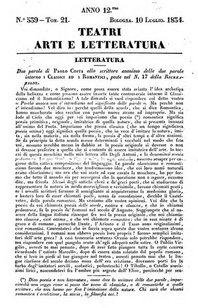 Cenni storici intorno alle lettere, invenzioni, arti, commercio e spettacoli teatrali