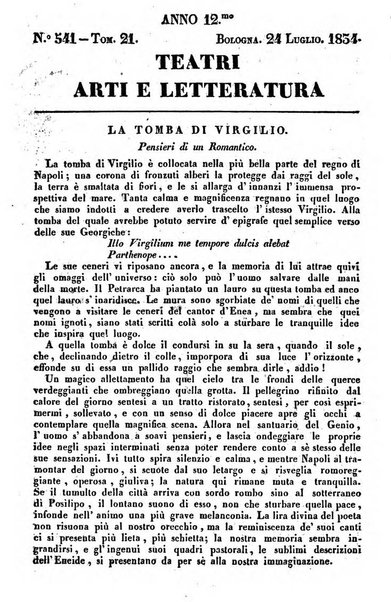 Cenni storici intorno alle lettere, invenzioni, arti, commercio e spettacoli teatrali