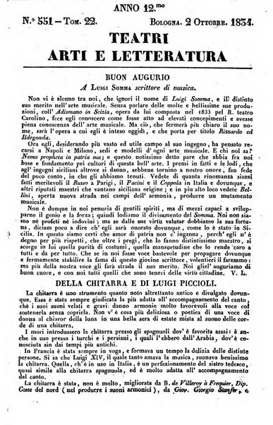 Cenni storici intorno alle lettere, invenzioni, arti, commercio e spettacoli teatrali