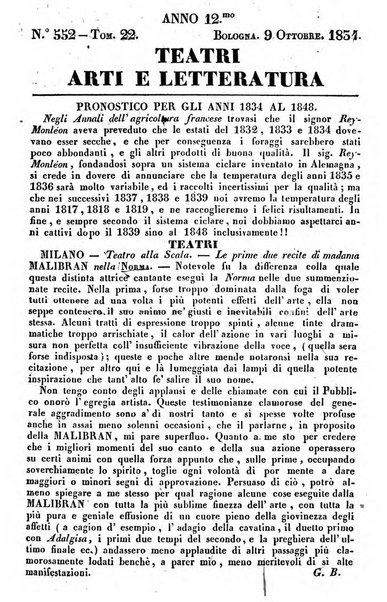 Cenni storici intorno alle lettere, invenzioni, arti, commercio e spettacoli teatrali