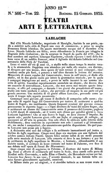 Cenni storici intorno alle lettere, invenzioni, arti, commercio e spettacoli teatrali