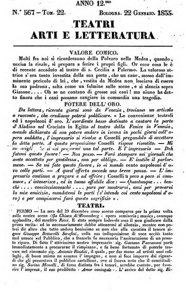 Cenni storici intorno alle lettere, invenzioni, arti, commercio e spettacoli teatrali