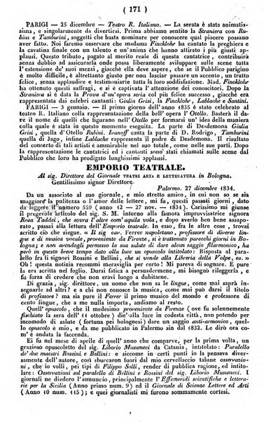 Cenni storici intorno alle lettere, invenzioni, arti, commercio e spettacoli teatrali