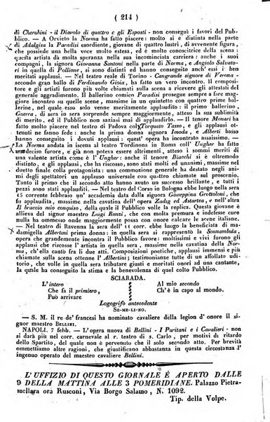 Cenni storici intorno alle lettere, invenzioni, arti, commercio e spettacoli teatrali