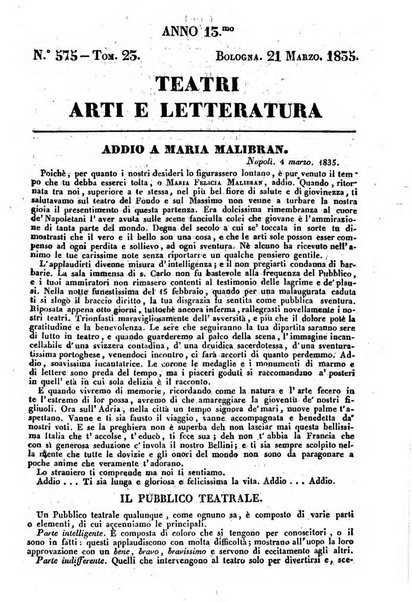 Cenni storici intorno alle lettere, invenzioni, arti, commercio e spettacoli teatrali