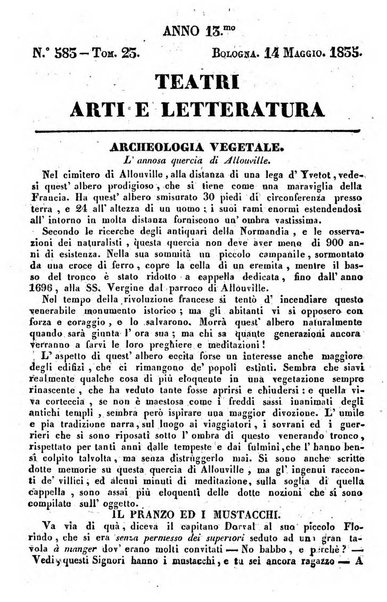 Cenni storici intorno alle lettere, invenzioni, arti, commercio e spettacoli teatrali