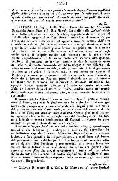 Cenni storici intorno alle lettere, invenzioni, arti, commercio e spettacoli teatrali