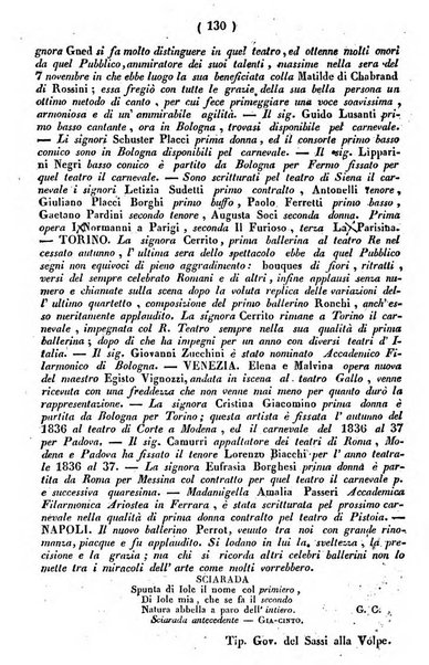 Cenni storici intorno alle lettere, invenzioni, arti, commercio e spettacoli teatrali