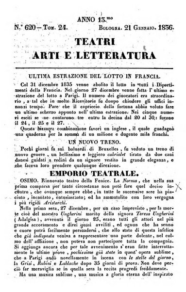 Cenni storici intorno alle lettere, invenzioni, arti, commercio e spettacoli teatrali