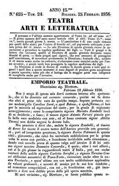 Cenni storici intorno alle lettere, invenzioni, arti, commercio e spettacoli teatrali