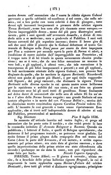 Cenni storici intorno alle lettere, invenzioni, arti, commercio e spettacoli teatrali