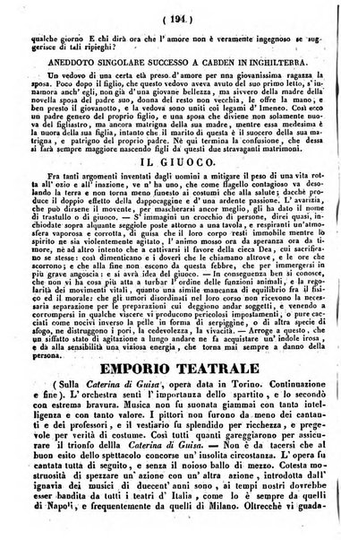 Cenni storici intorno alle lettere, invenzioni, arti, commercio e spettacoli teatrali