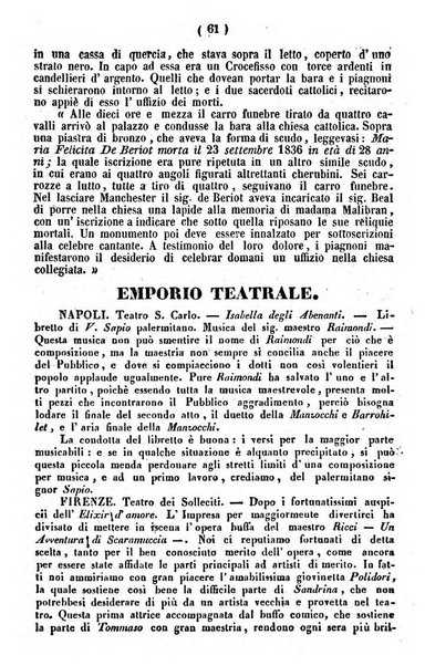 Cenni storici intorno alle lettere, invenzioni, arti, commercio e spettacoli teatrali