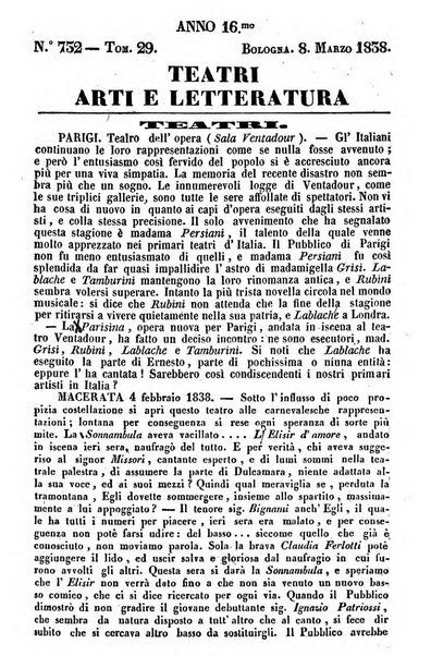 Cenni storici intorno alle lettere, invenzioni, arti, commercio e spettacoli teatrali