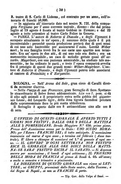 Cenni storici intorno alle lettere, invenzioni, arti, commercio e spettacoli teatrali