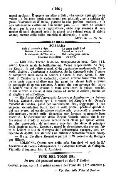 Cenni storici intorno alle lettere, invenzioni, arti, commercio e spettacoli teatrali