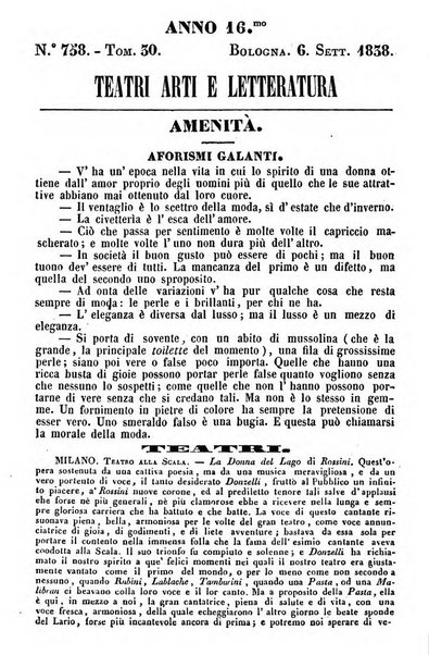 Cenni storici intorno alle lettere, invenzioni, arti, commercio e spettacoli teatrali