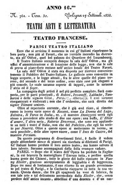 Cenni storici intorno alle lettere, invenzioni, arti, commercio e spettacoli teatrali